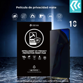 Láminas Hidrogel UV 6H Privacy (10u)